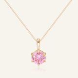 InfinityOne Classic Moissanite Necklace (Pink) - Love Estella