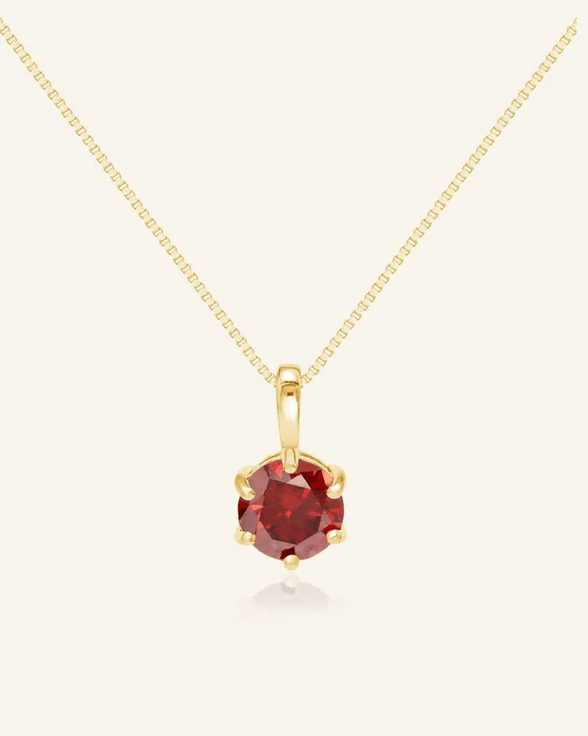 InfinityOne Classic Moissanite Necklace (Red) - Love Estella