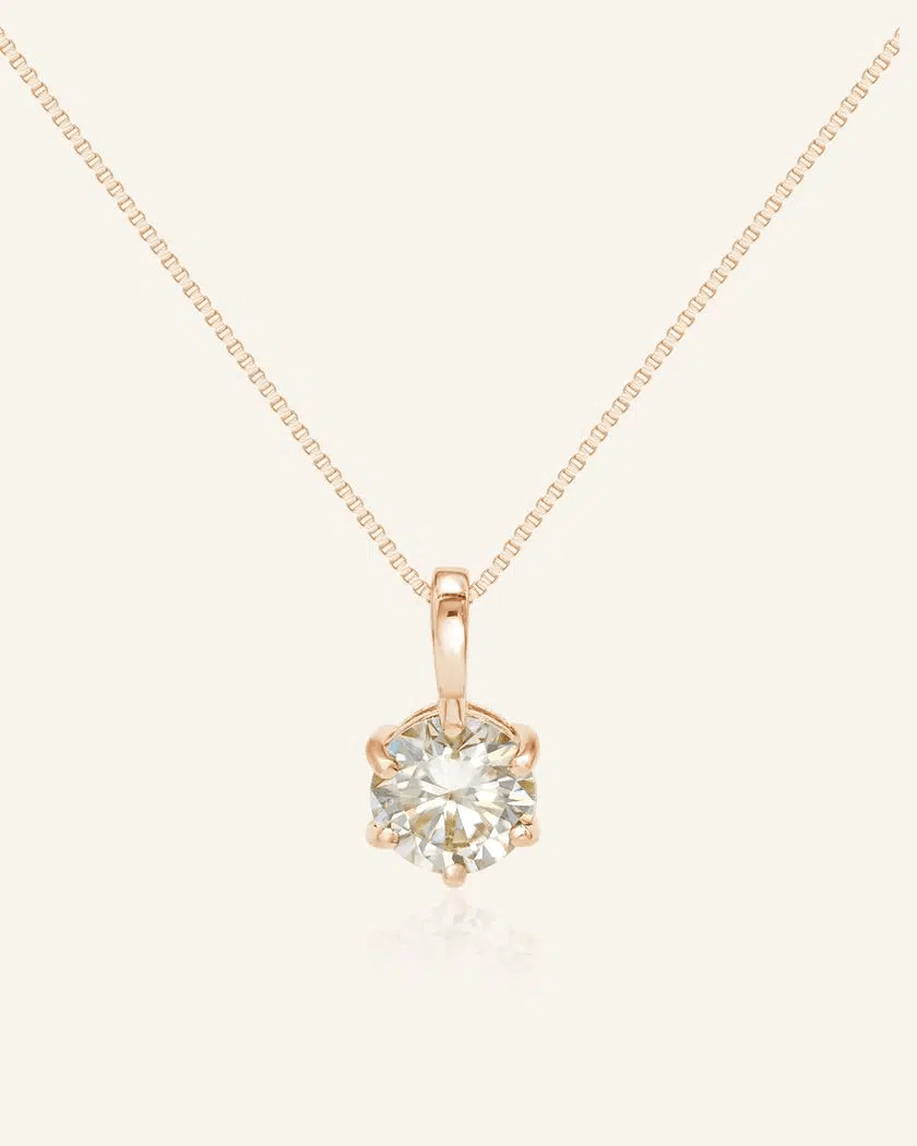 InfinityOne Classic Moissanite Necklace (White) - Love Estella