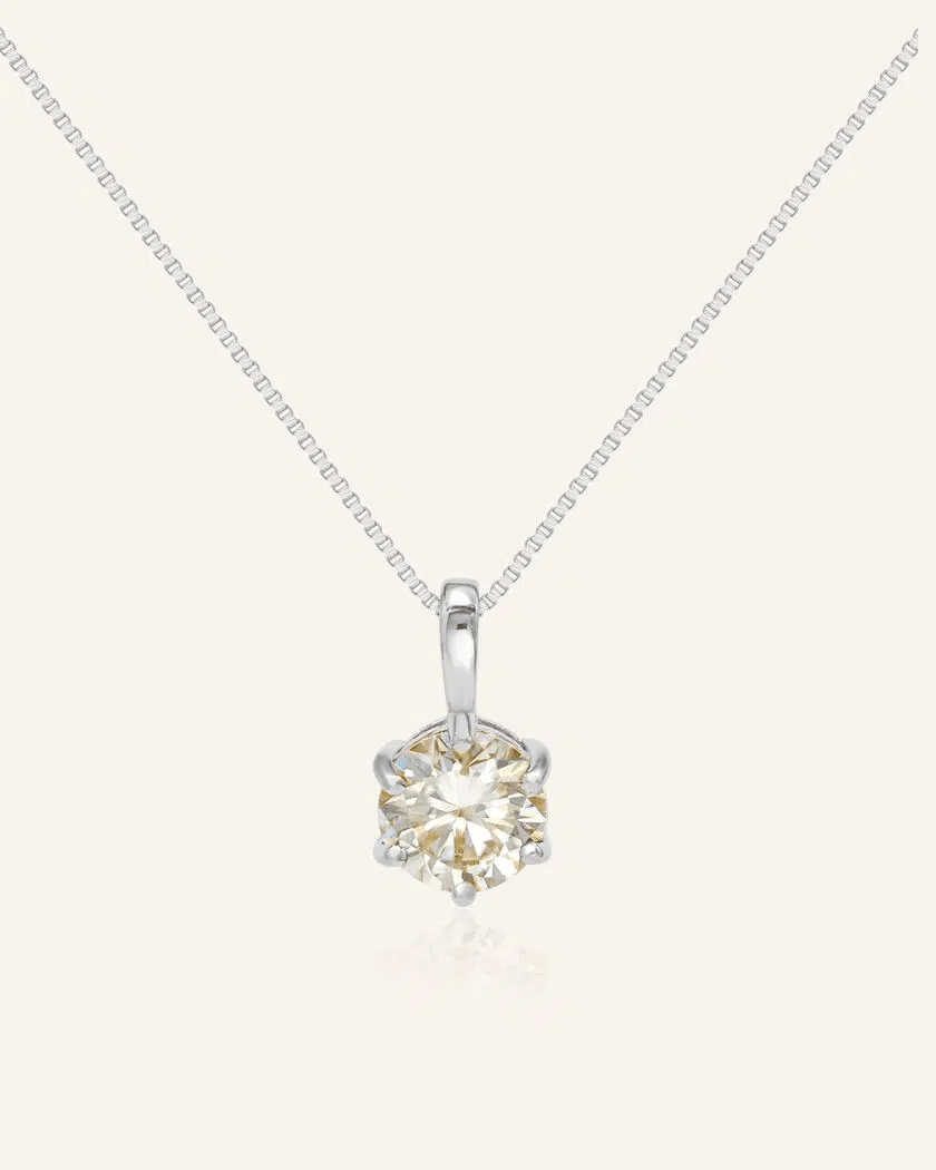 InfinityOne Classic Moissanite Necklace (White) - Love Estella