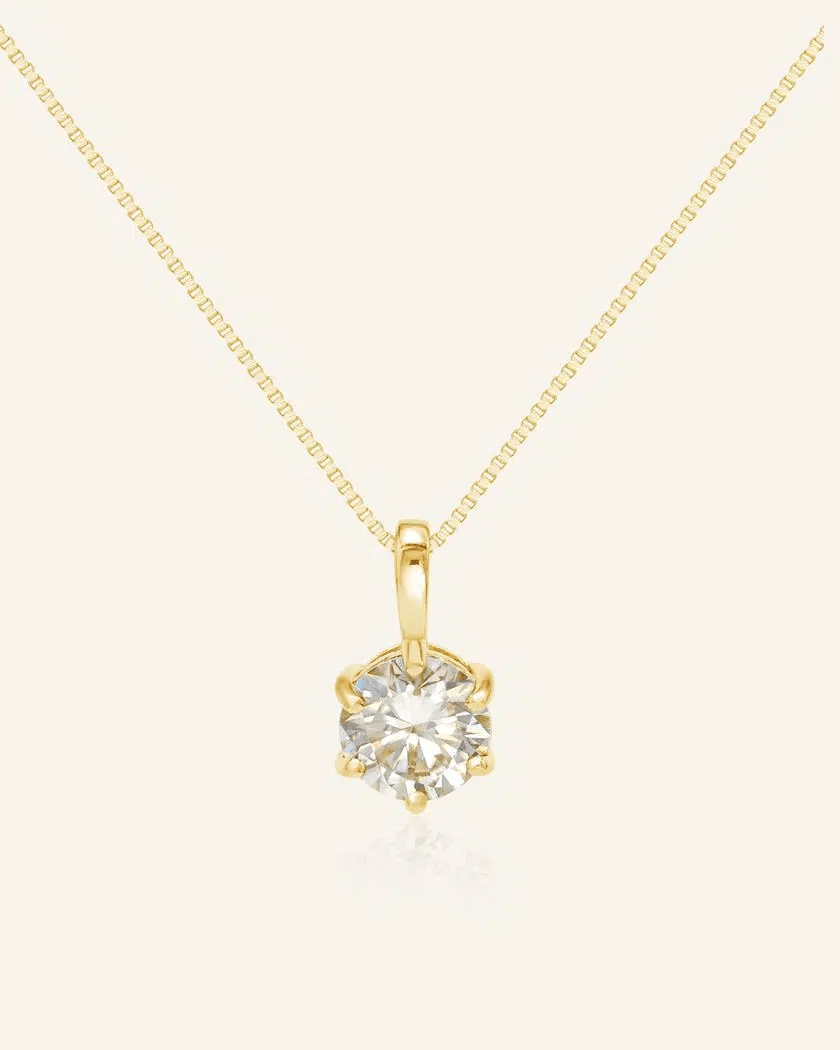 InfinityOne Classic Moissanite Necklace (White) - Love Estella