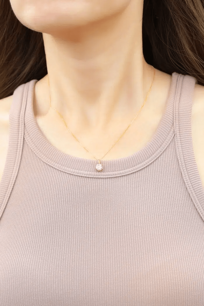InfinityOne Classic Moissanite Necklace (White) - Love Estella