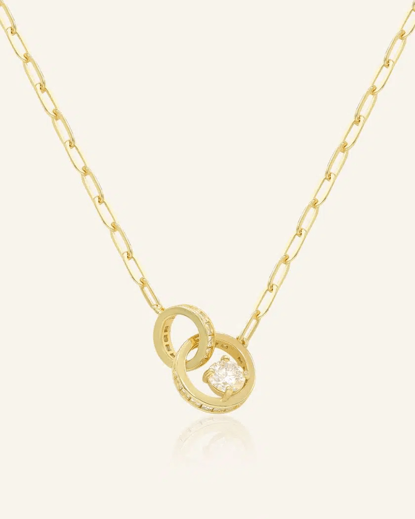 Interlocking Rings Necklace by Elate - Love Estella