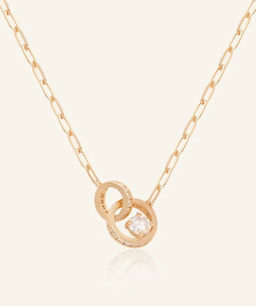 Interlocking Rings Necklace by Elate - Love Estella