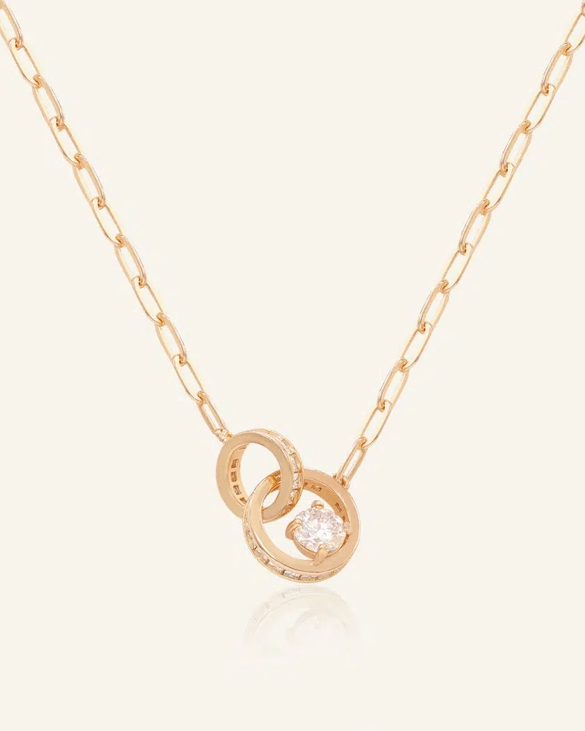 Interlocking Rings Necklace by Elate - Love Estella