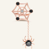 Itsy Bitsy Charm Ring (Black Spinel) - Love Estella