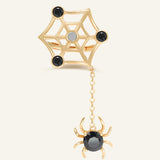 Itsy Bitsy Charm Ring (Black Spinel) - Love Estella
