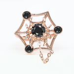 Itsy Bitsy Charm Ring (Black Spinel) - Love Estella