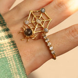 Itsy Bitsy Charm Ring (Sunstone & Moissanite) - Love Estella