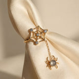 Itsy Bitsy Charm Ring (Sunstone & Moissanite)