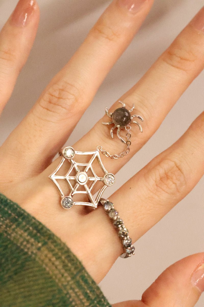 Itsy Bitsy Charm Ring (Sunstone & Moissanite) - Love Estella