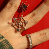 Itsy Bitsy Charm Ring (Sunstone & Moissanite) - Love Estella