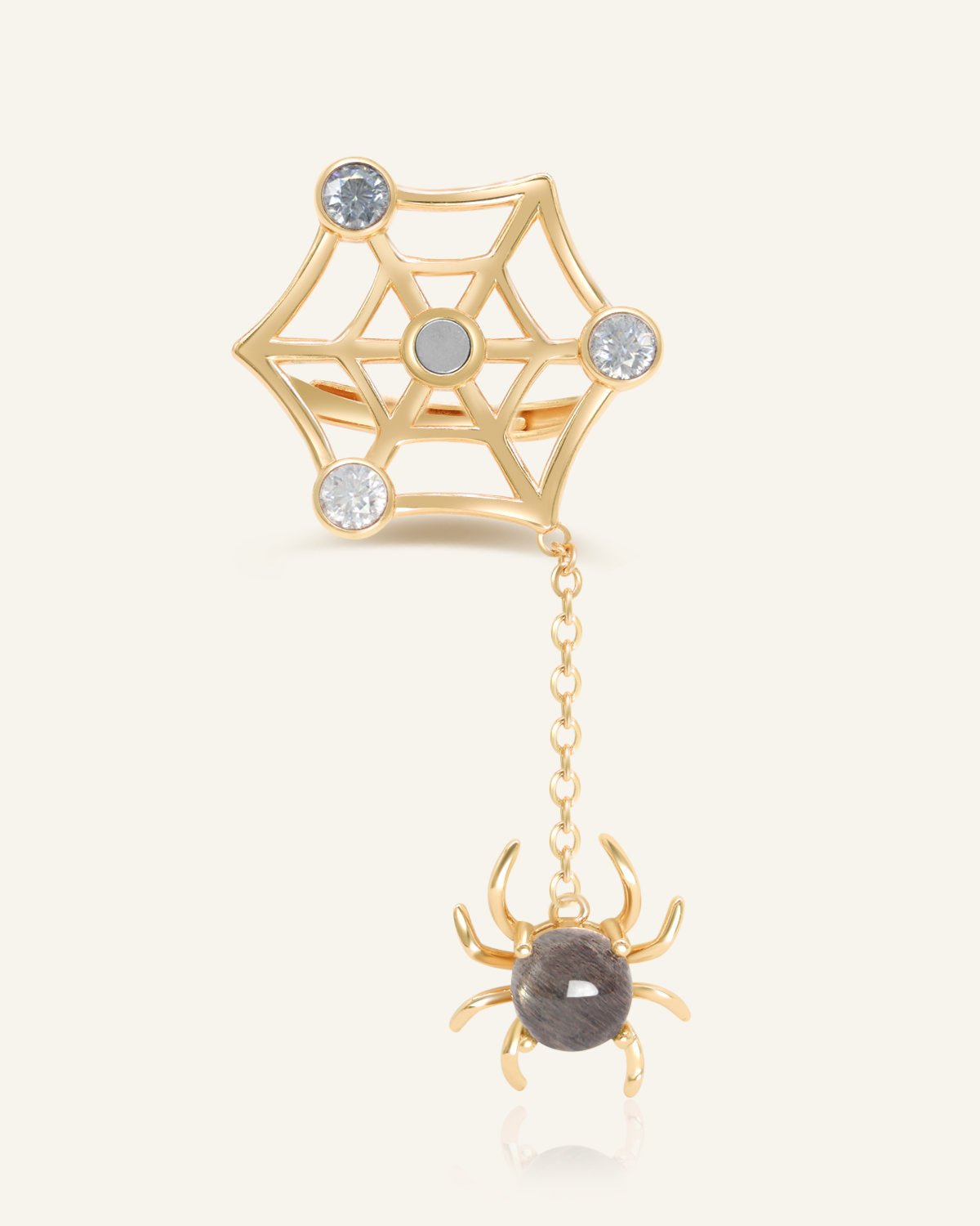 Itsy Bitsy Charm Ring (Sunstone & Moissanite) - Love Estella