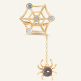 Itsy Bitsy Charm Ring (Sunstone & Moissanite) - Love Estella