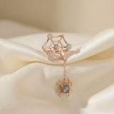 Itsy Bitsy Charm Ring (Sunstone & Moissanite)