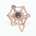 Itsy Bitsy Charm Ring (Sunstone & Moissanite) - Love Estella