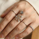 Itsy Bitsy Charm Ring (Sunstone & Moissanite) - Love Estella