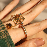 Itsy Bitsy Charm Ring (Sunstone & Moissanite) - Love Estella
