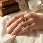 Itsy Bitsy Charm Ring (Sunstone & Moissanite) - Love Estella