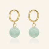Jadeite Drop Earrings - Love Estella
