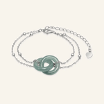 Jadeite Infinity Lock Bracelet - Love Estella