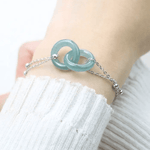 Jadeite Infinity Lock Bracelet - Love Estella