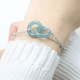Jadeite Infinity Lock Bracelet - Love Estella