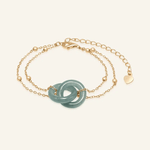 Jadeite Infinity Lock Bracelet - Love Estella