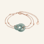 Jadeite Infinity Lock Bracelet - Love Estella