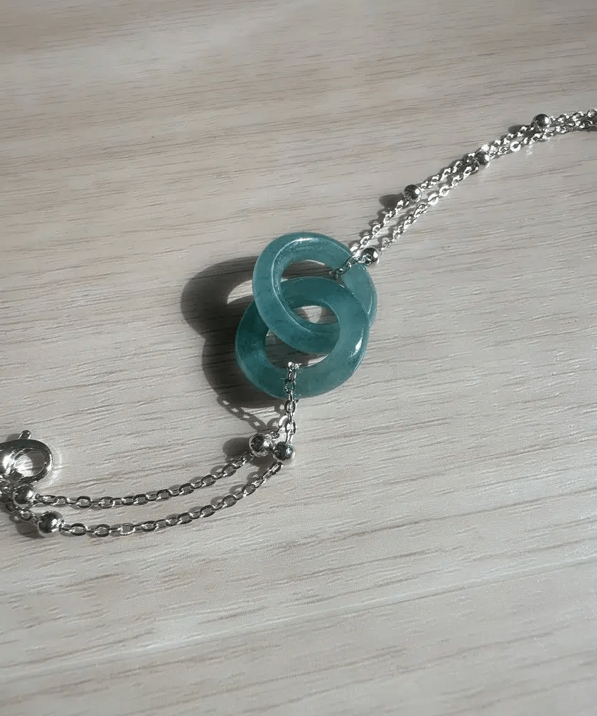 Jadeite Infinity Lock Bracelet - Love Estella