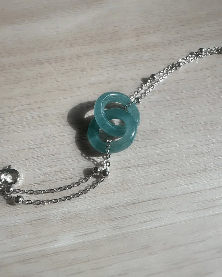 Jadeite Infinity Lock Bracelet - Love Estella