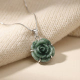 Jadeite Rose Necklace - Love Estella