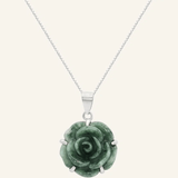 Jadeite Rose Necklace - Love Estella