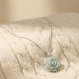 Jadeite Rose Necklace - Love Estella