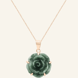Jadeite Rose Necklace - Love Estella