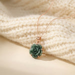 Jadeite Rose Necklace - Love Estella