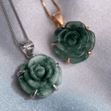 Jadeite Rose Necklace - Love Estella