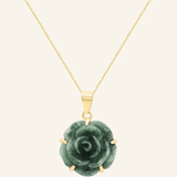 Jadeite Rose Necklace - Love Estella