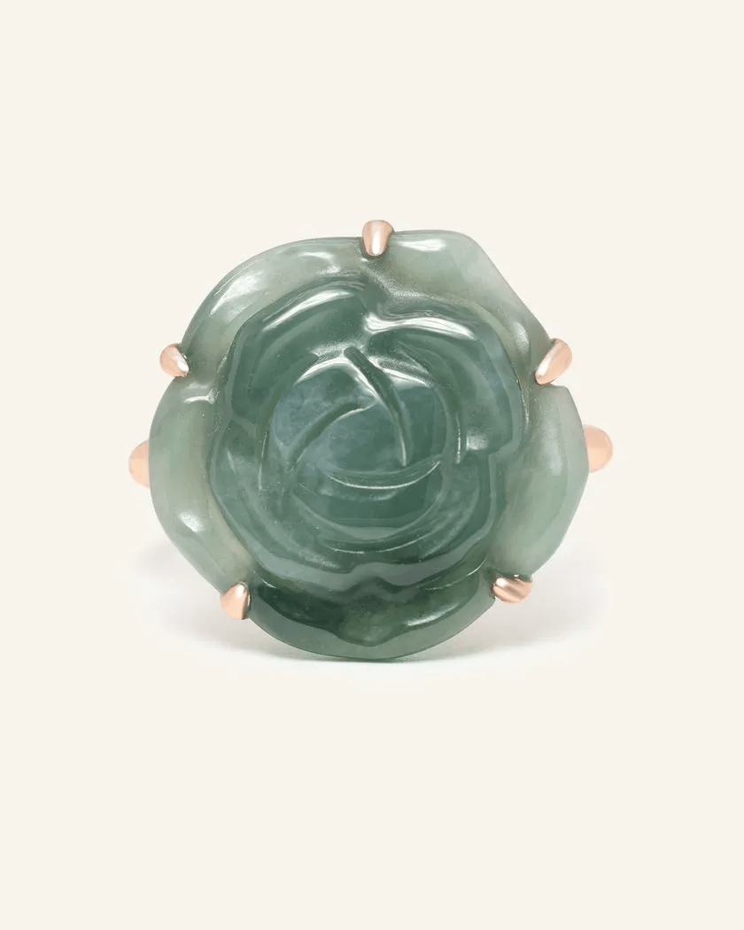 Jadeite Rose Ring - Love Estella