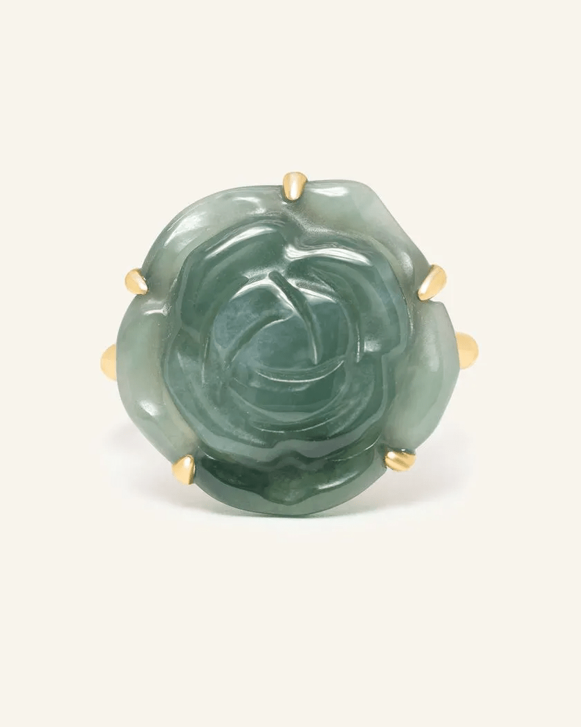 Jadeite Rose Ring - Love Estella
