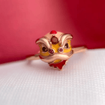 Lion Dance Garnet Ring - Love Estella