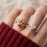 Lion Dance Garnet Ring