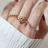 Lion Dance Garnet Ring - Love Estella