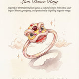 Lion Dance Garnet Ring