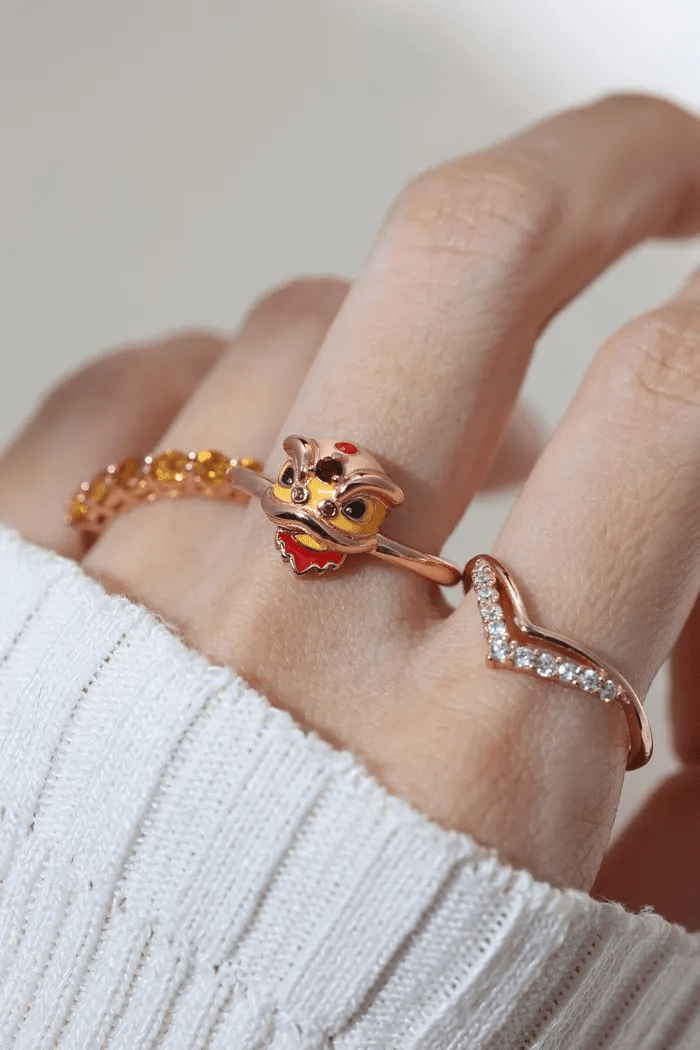 Lion Dance Garnet Ring - Love Estella