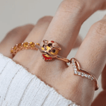 Lion Dance Garnet Ring - Love Estella