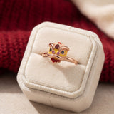 Lion Dance Garnet Ring