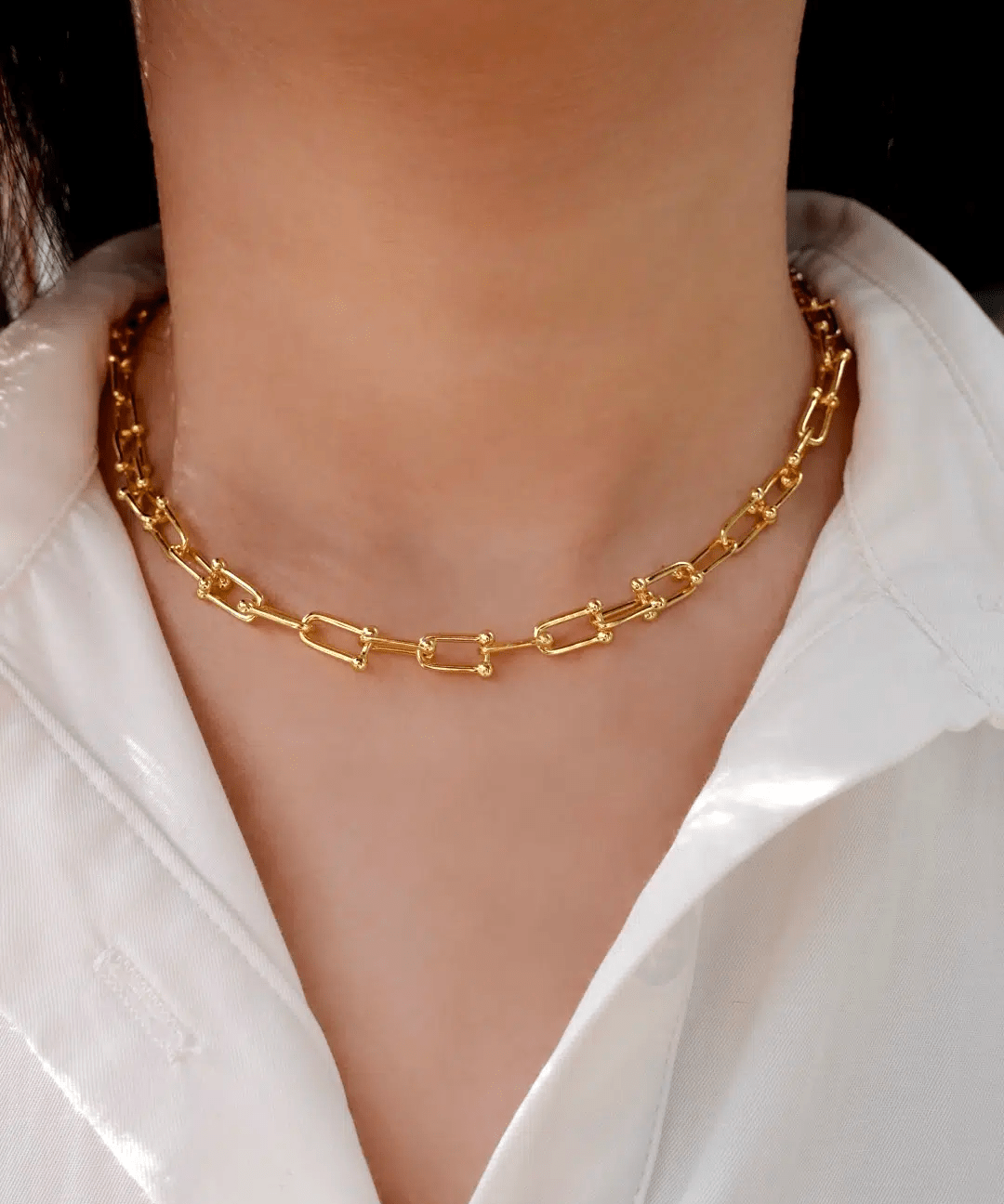 Lock Link Necklace by Elate - Love Estella