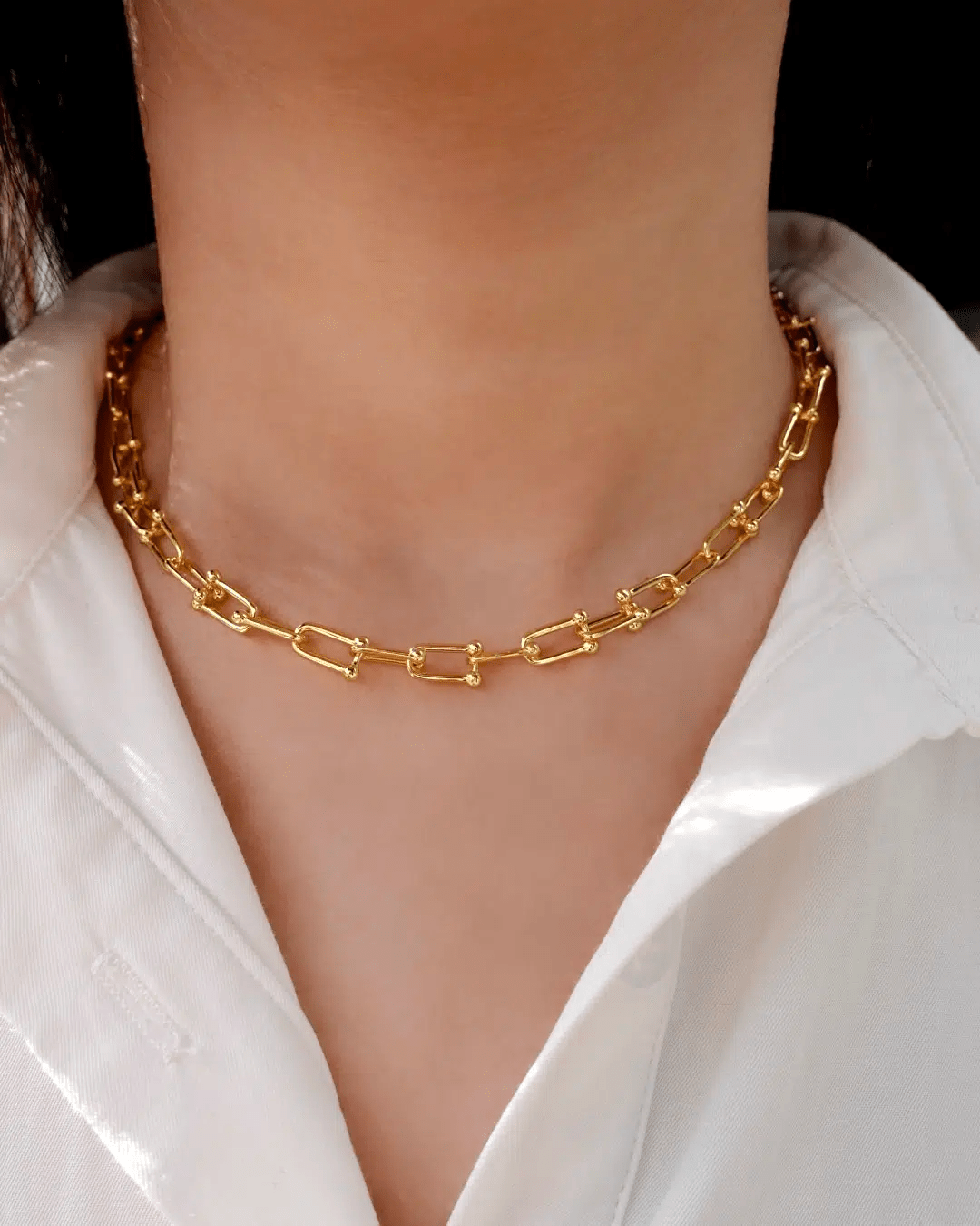 Lock Link Necklace by Elate - Love Estella