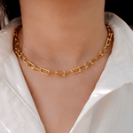 Lock Link Necklace by Elate - Love Estella
